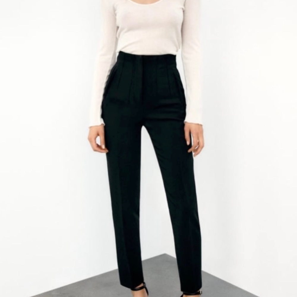 Zara High Rise Black Pants